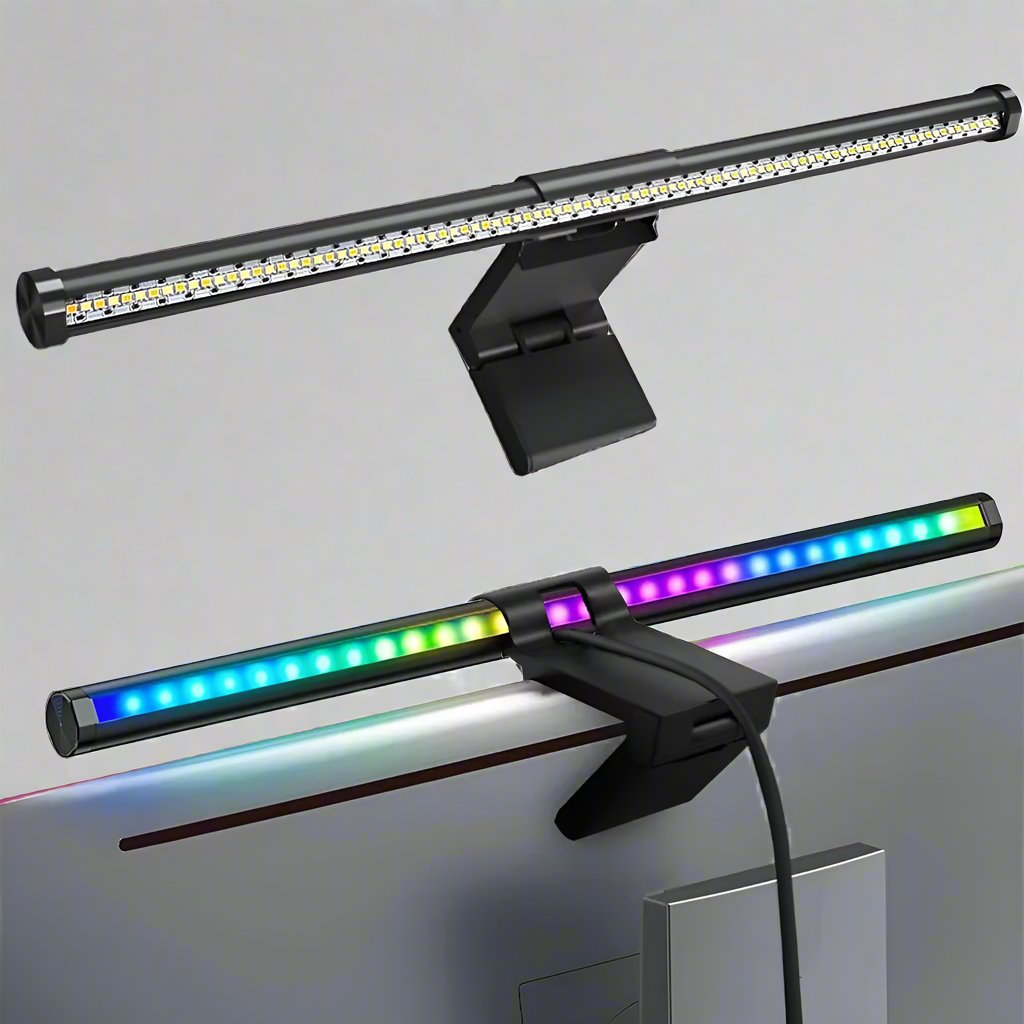 LED Monitor Light Bar Computer Screen Hanging Lights RGB Atmosphere Table Lamp for Work Study Read Gaming Dimming Lighting 44Cm