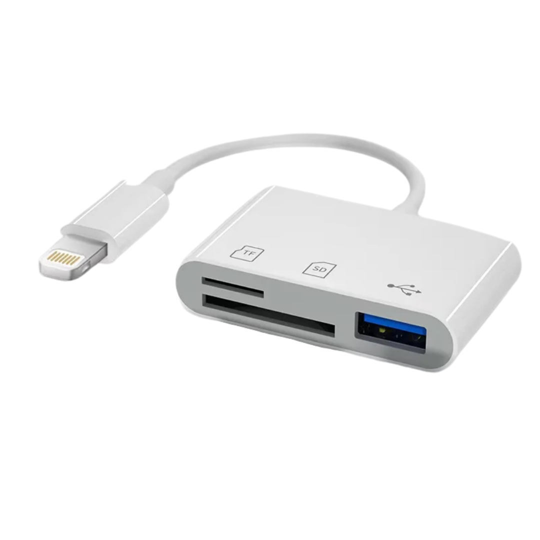 Simplrtech 3-in-1 SD Card Reader — Lightning to USB 3.0 / SD / TF Adapter