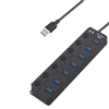 Simplrtech 7-Port USB 3.0 Hub — High-Speed Splitter with Power Switches | 5Gbps Transfer | 120cm Cable