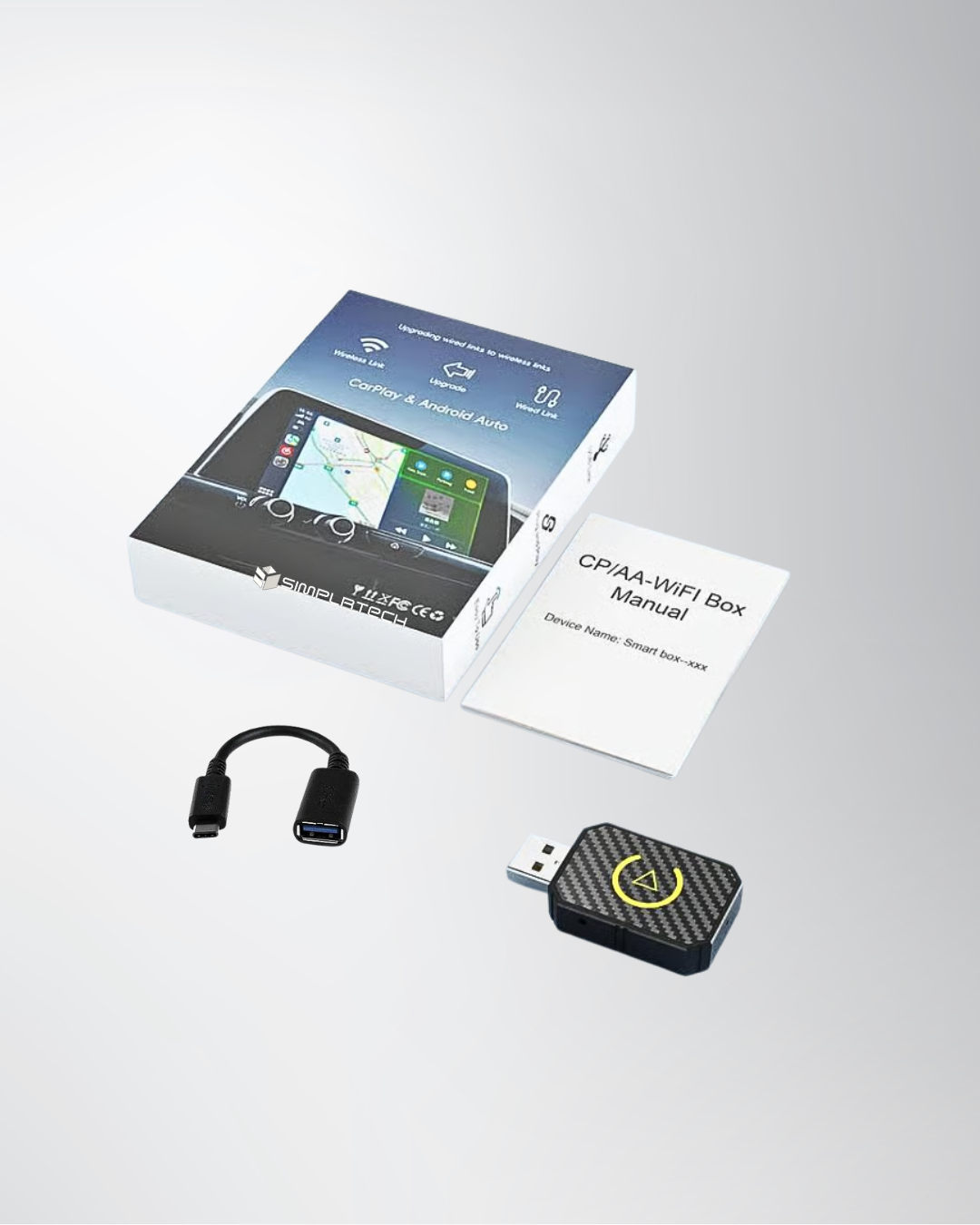 Simplrtech Wireless Apple Carplay Android Auto 2in1  Adapter